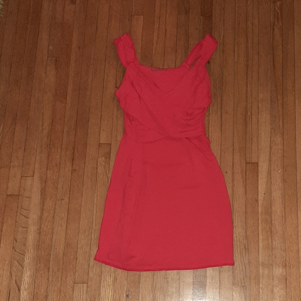 Bra top little red mini dress